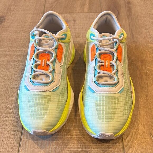 Puma Extent Nitro Tech Sneakers US 7.5 Green and Orange - Picture 2 of 11
